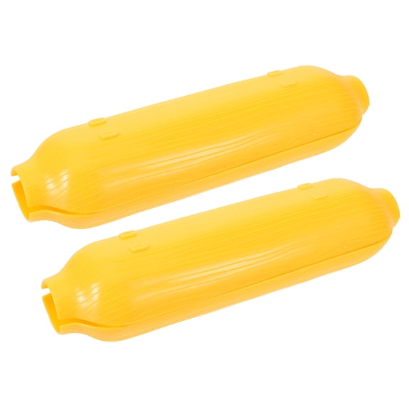 Niceauty 4Pcs Yellow Plastic Corn Plate Tray for Serving Snacks and Appetizers