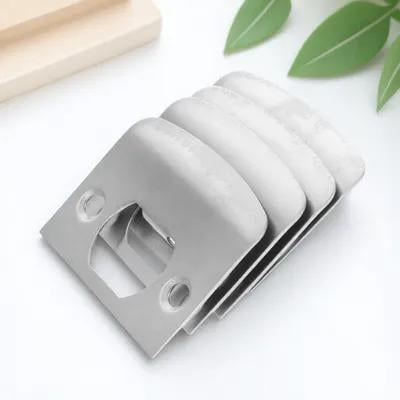 Niceauty 4pcs Door Strike Plate Stainless Steel for New Door Installation Home Project