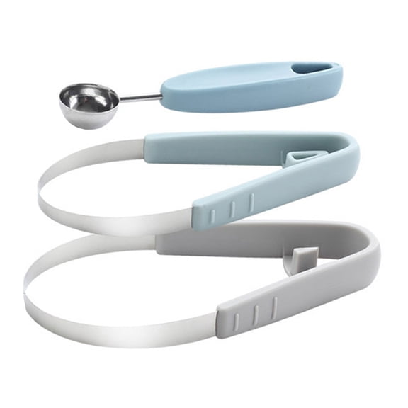 Niceauty Stainless Steel Fruits Scoops Blue 4Pcs