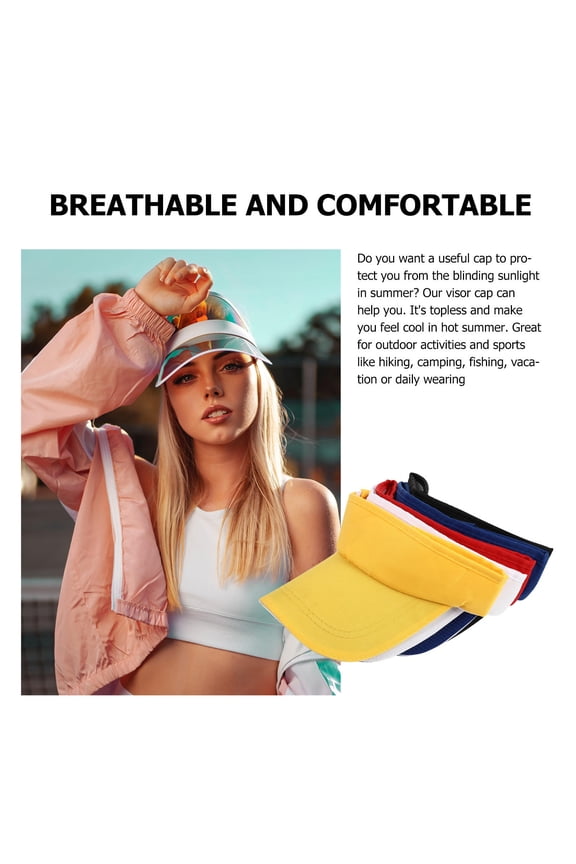 5 Pcs Running Visor Men Adjustable Athletic Cap for Outdoor Activities in Assorted Color