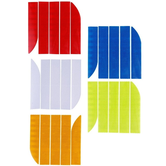 Niceauty Reflective Car Decal Anti-scratch White 5 Sets