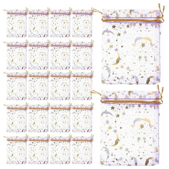 Niceauty 50 Multi Color Purple Sachet Bags Empty Cloth Drawstring Pouch Storage Organza Bags for Gifts 70 Count