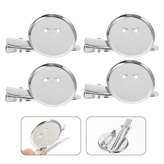 Niceauty 50Pcs Brooch Making Base Plated Silver DIY Accessories for Adding Shine to Coats Sweaters Hats