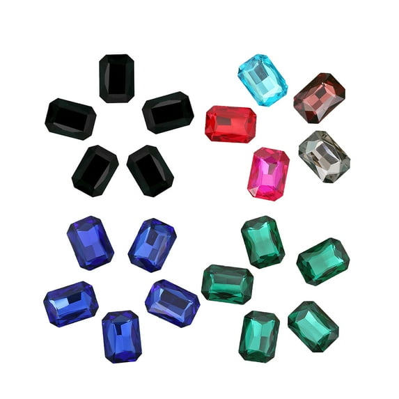 Niceauty 50PCS Nail Rhinestones Rhinestone Crystal Glass Drills for DIY Jewelry