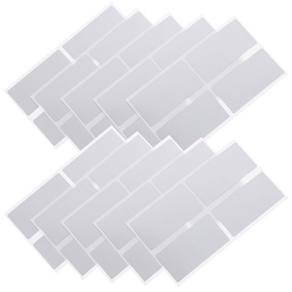 Niceauty 50Pcs Silver Rectangular Label Stickers Paper for Festival Parties Bar Gatherings