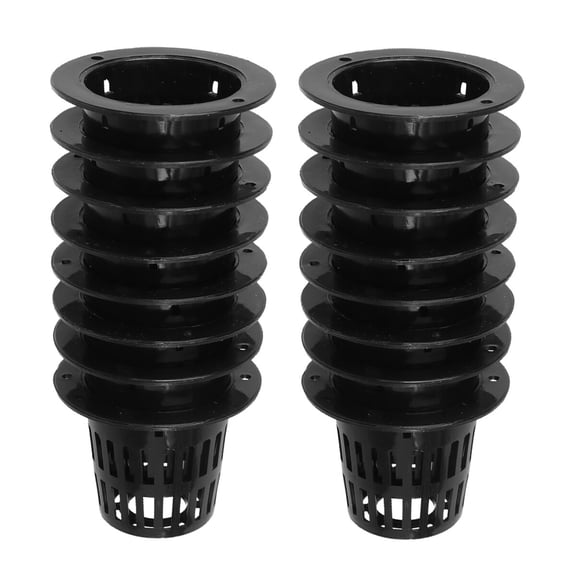 Niceauty 50Pcs Black Hydroponic Vegetables Pots with Wide Lip for Easy Lifting and Drainage
