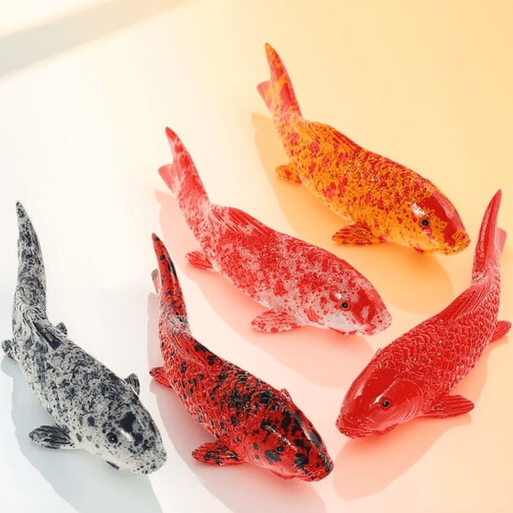 Niceauty Lovely Resin Fish Figure Assorted Color Realistic Aquarium Decor 5Pcs