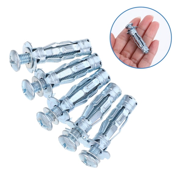 Niceauty Ground Anchor Expansion Screws Carbon Steel 5Pack for Renovation