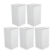 Niceauty Versatile White Corrugated Cardboard Boxes for Storage and Shipping 5Pcs