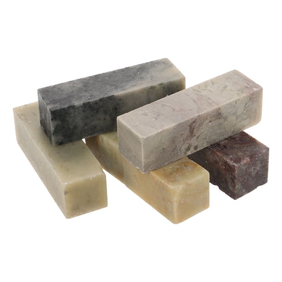 Niceauty 5Pcs Engraved Seal Tool Set Stone Material for Calligraphy and Small Stone Carving