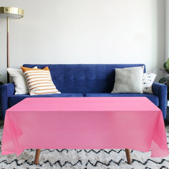 Niceauty 5Pcs Rosy Plastic Party Tablecloth Disposable and Easy to Clean Table Cover