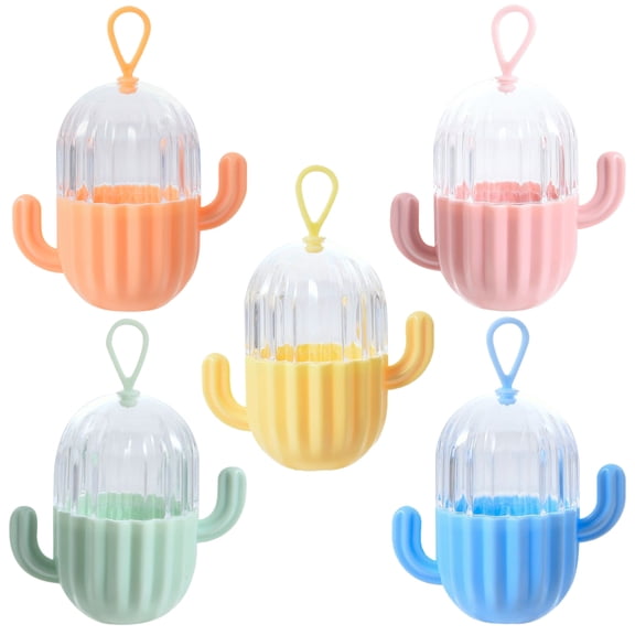 Niceauty 5Pcs Makeup Sponge Container Assorted Colors Space Saving Storage Boxes for Cosmetics