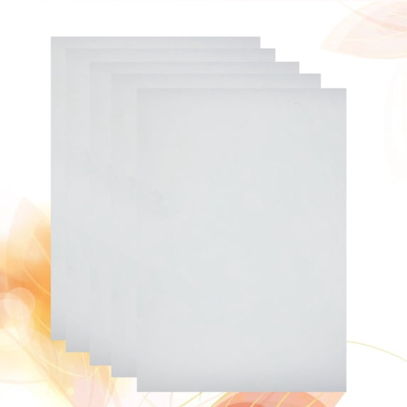 Niceauty 5pcs Professional Rubber Stamp Heat Shrinkable Sheet White for DIY Crafts