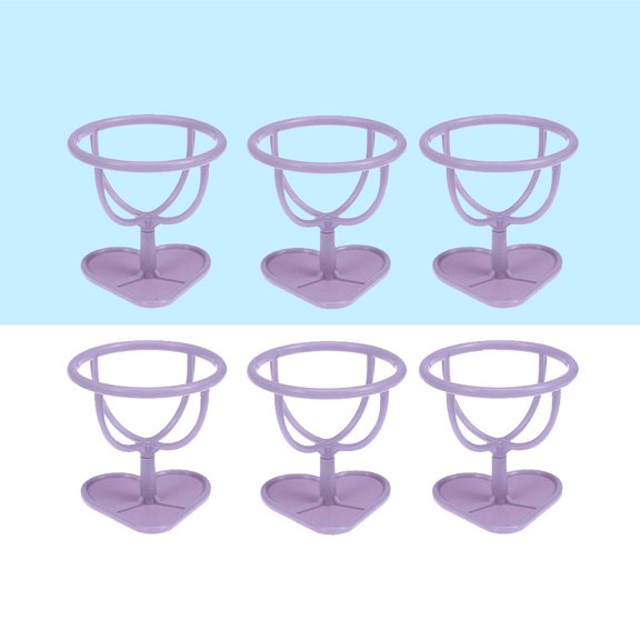 Niceauty 6Pcs Plastic Powder Puff Shelf Storage Holder for Makeup Sponge Drying