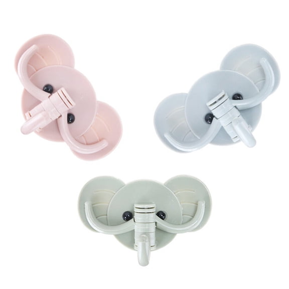 Niceauty Removable Wall Hook Elephant Decorative Hook PP 6Pcs