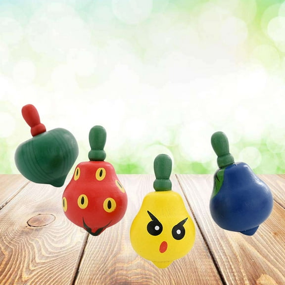 Niceauty 6Pack Spinning Fruit Shape Retro Toys Fine Motoric Skills Training for Playtime