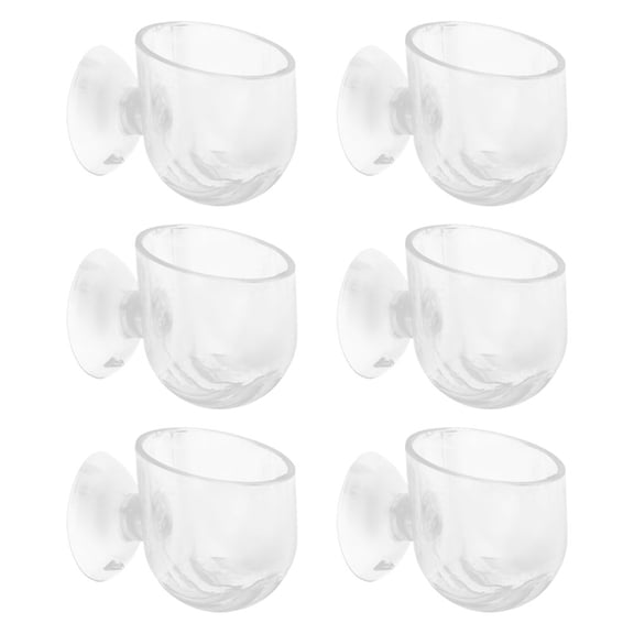 Niceauty 6Pcs Acrylic Aquarium Plant Holders with Suction Cups and Drainage Holes for Freshwater Fish Tanks