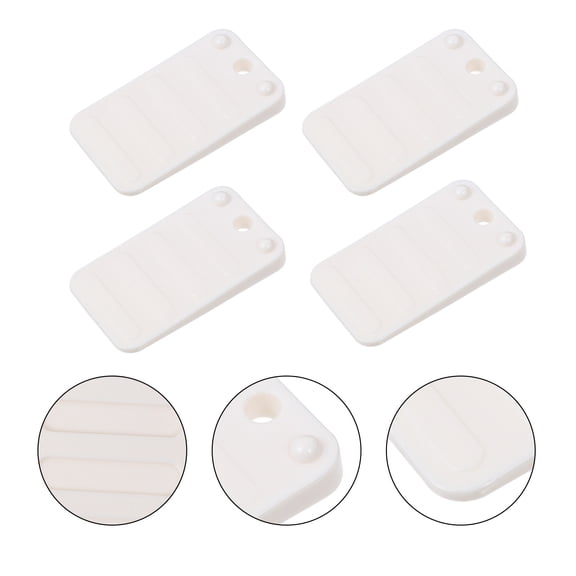 Niceauty 6Pcs White Furniture Raising Mat Durable Plastic Anti-Skid Mat for Home Use
