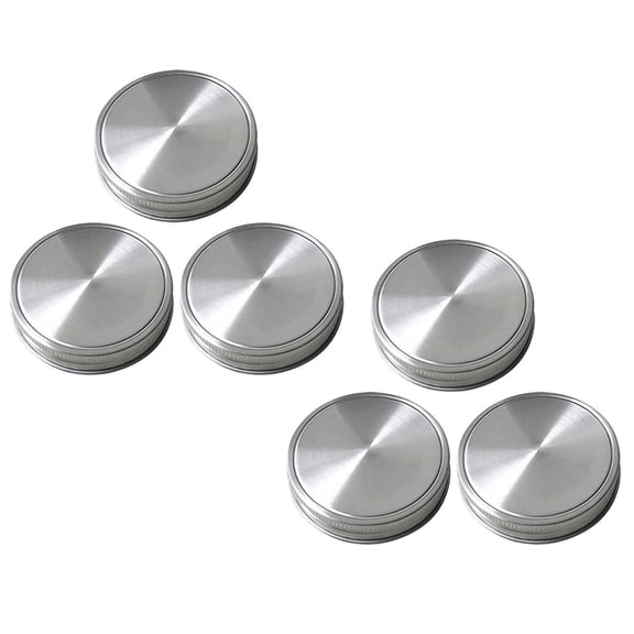 Niceauty 6Pcs Convenient Canning Covers Reusable Stainless Steel Silicone Jar Lids