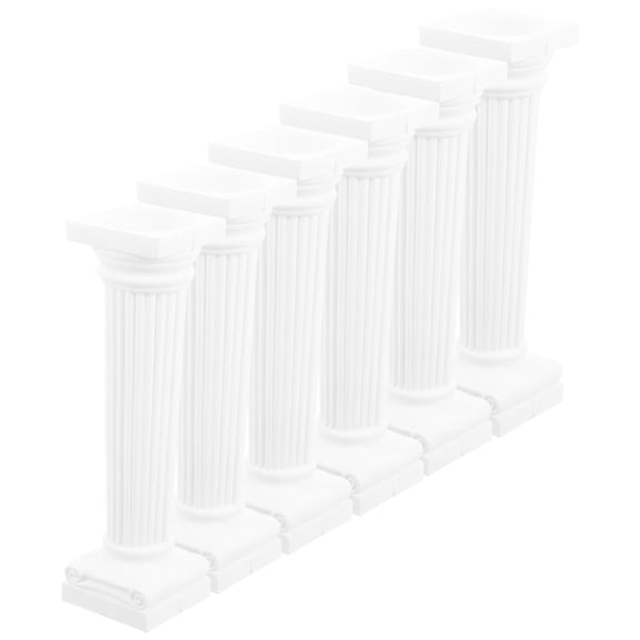 Niceauty 6Pcs Decorative White Roman Pillars for Party Wedding and Interior Display