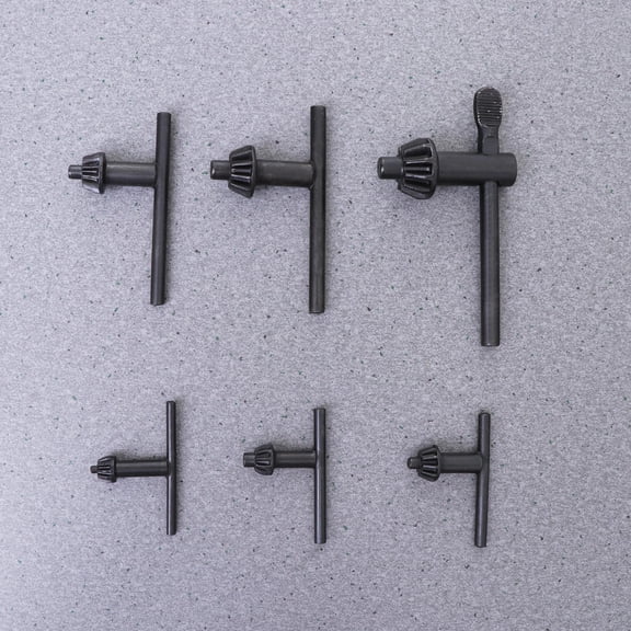 Niceauty 6Pcs Black Drill Chuck Wrench Tool for Controlling Power Drill Clamping
