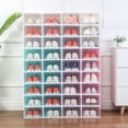 thumbnail image 1 of Niceauty 6Pcs Foldable White Shoes Organizer Storage Box with Clamshell Design, 1 of 4