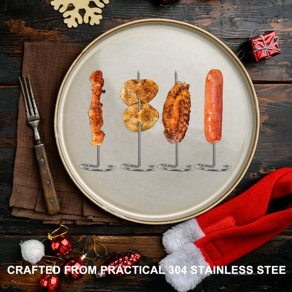 Niceauty 6pcs Air Fryer Vertical BBQ Skewers High Temperature Resistance Cooking Tools for Home Cooks