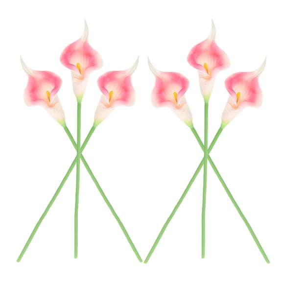 Niceauty 6pcs Artifical Flowers Pink for Indoor Decoration Simulation of Real Plants