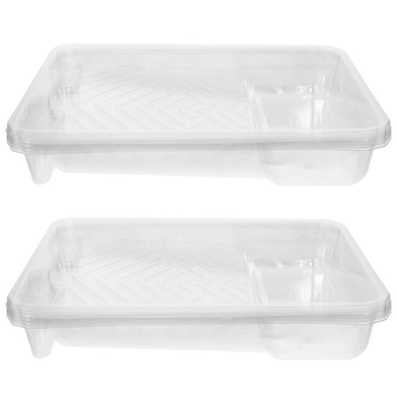 Niceauty PVC Paint Tray Liner Disposable Textured Interior Transparent for Decoration 6Pcs