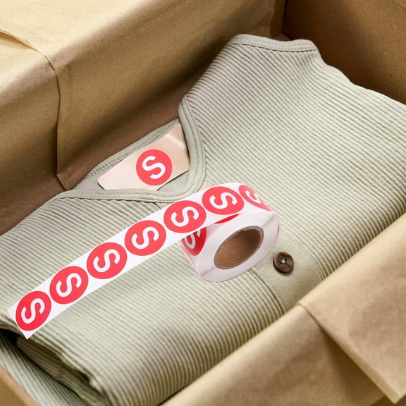 Niceauty Clothing Size Labels Round Adhesive Stickers in Assorted Colors for Home and Store
