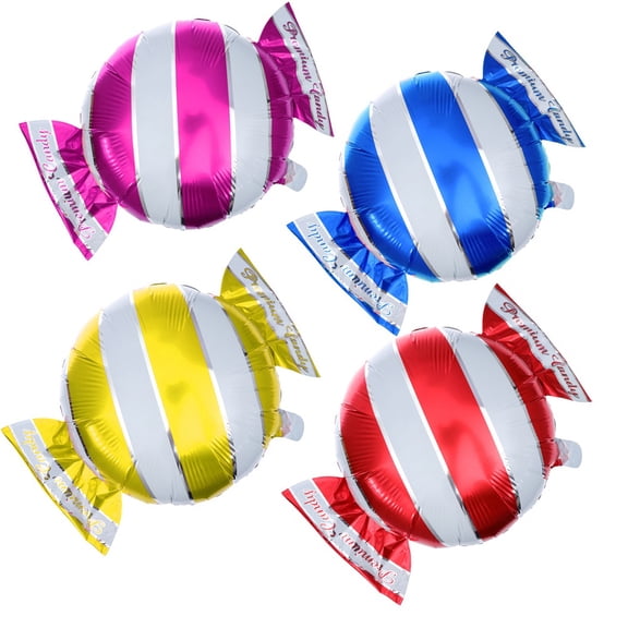 Niceauty Aluminum Foil Birthday Balloons Candy Shape Round Balloons 8Pcs