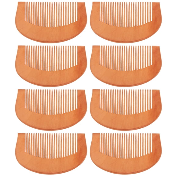 Niceauty Rat Tail Comb Fine Tooth Wood Comb Brown 8Pcs