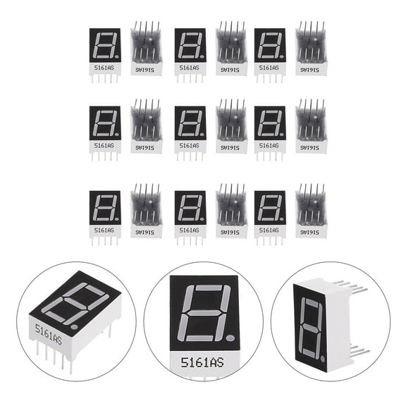 Niceauty Segment LED Display Module Red Common Anode Black Plastic for Display 20Pcs