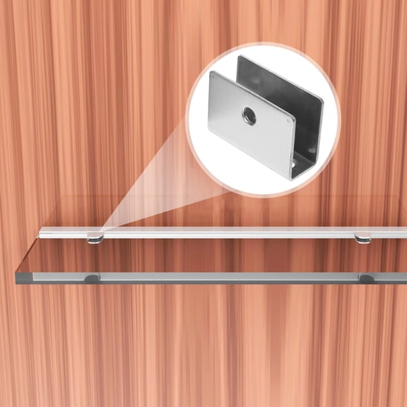 Niceauty 8PCS Fixed Panel Glass Support Stainless Steel Square Clamps for General Users