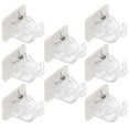 thumbnail image 1 of Niceauty 8Pcs Self Adhesive Curtain Rod Holders Transparent No Drilling Wall Mount Brackets for Home, 1 of 6