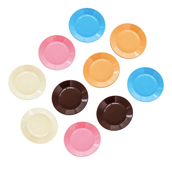 Niceauty Acrylic Fruit Plate for Home Assorted Color and Practical Use Suitable for Party 10 Pieces