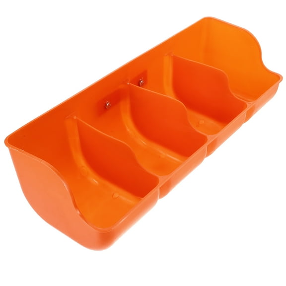 Niceauty Feeding Supplies Livestock Feeding Trough Orange PP 1Pcs