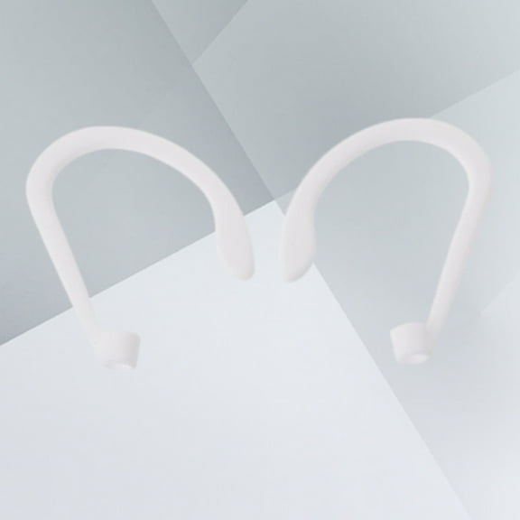 Niceauty Anti Lost Ear Hooks Waterproof Earbuds Protector White Ergonomic Design For Running Gym 2Pack