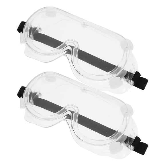Niceauty Back to School Plastic Eye Glasses Goggles Transparent Work Safety 2Set