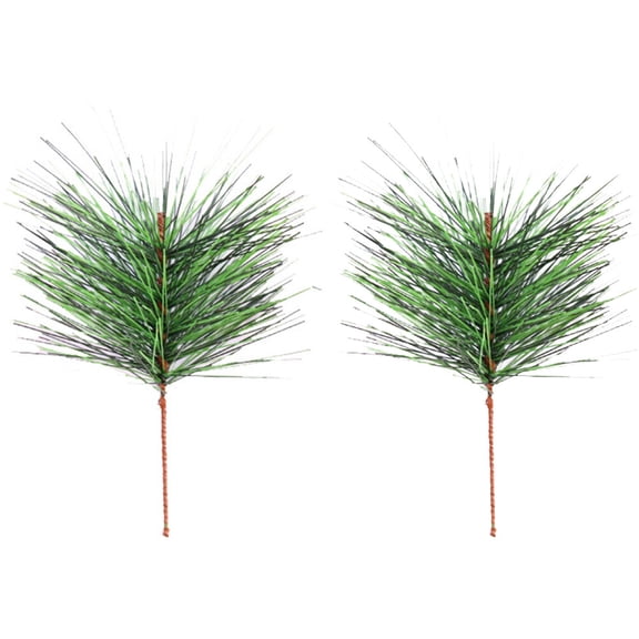 Niceauty 20Pcs Simulation Pine Needles Home Ornament Fake Pine Decor for Christmas Tree