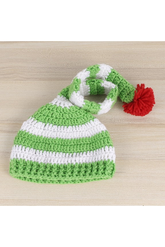 Baby Hats Knit Hat Green 1Pcs Warm Cotton Yarn for Holiday Fun