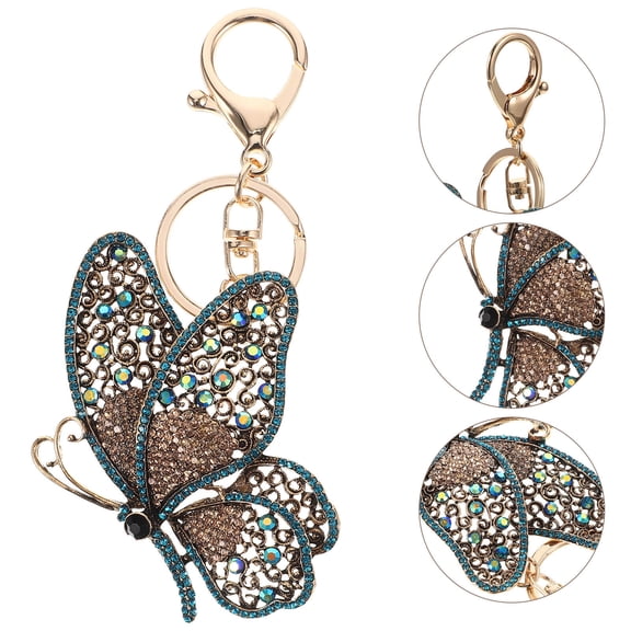 Niceauty Butterfly Keyrings for Women Golden Alloy 1Pcs
