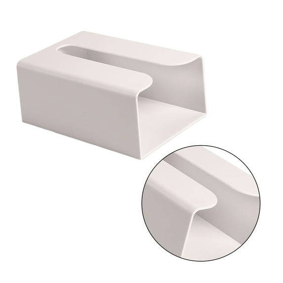 Niceauty White Wall Mounted Tissue Holder Tissue Box Storage Rack for Bathroom Accessories