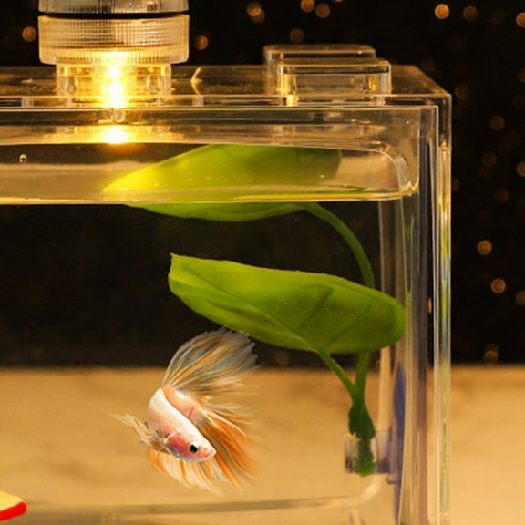 Niceauty Betta Fish Supplies Betta Leaf Hammock in Green 1Pcs for Resting Spot