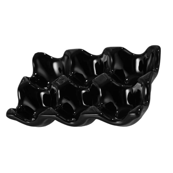 Niceauty Black Ceramic Egg Tray for Storage Keep Eggs Safe and Organize Fridge or Countertop 1pc