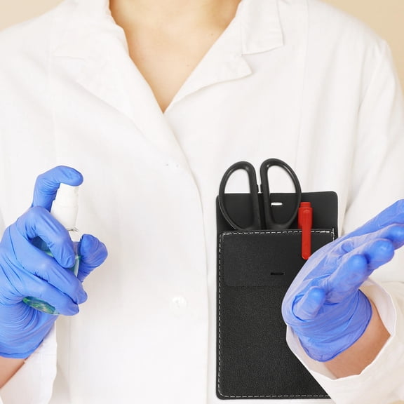 Niceauty Black PU Pocket Protector Pen Holder for Storage Use Compact and Lightweight 70100 Character