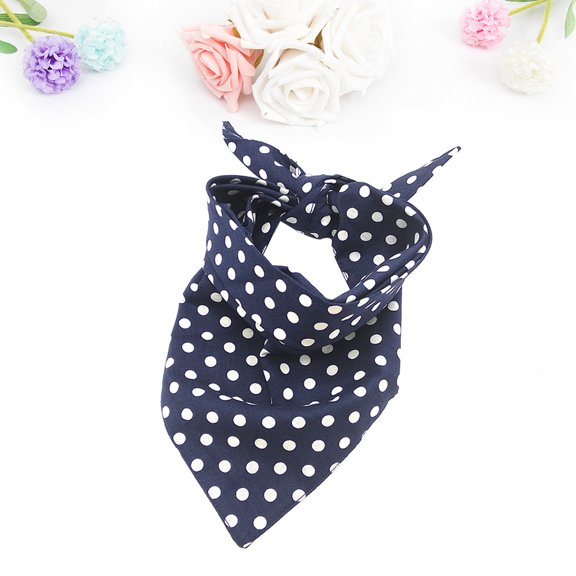 Niceauty Blue Cotton Dog Collar Bib for Pet Use, Adorable Round , Comfortable and Safe, Size 12.5 x 10.5 Inches