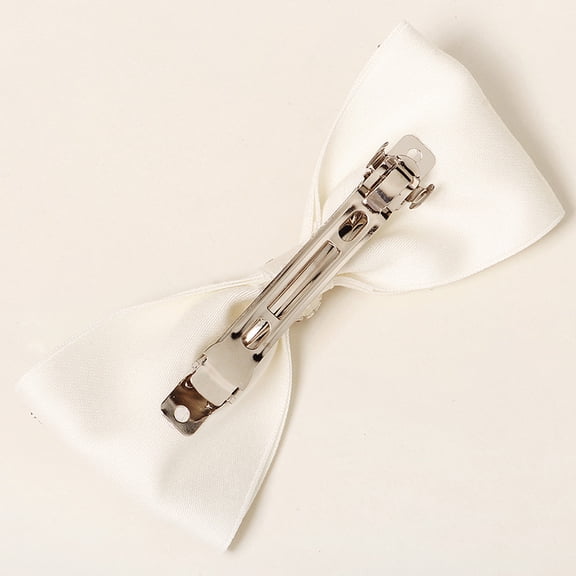 Niceauty White Cloth Bow Hair Clips for Comfortable Wear and Party Hair Styling