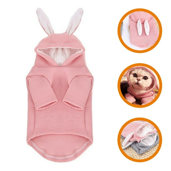 Niceauty Cat Costumes for Pets Pink Knitted Coat 1Pcs