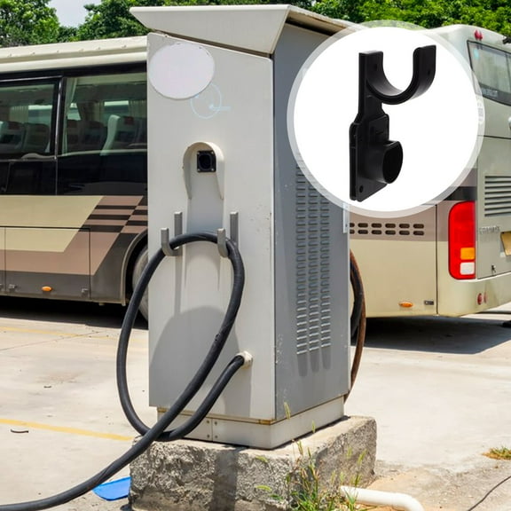 Niceauty Black Electric Vehicle Charger Holder for Secure Wall Mounting